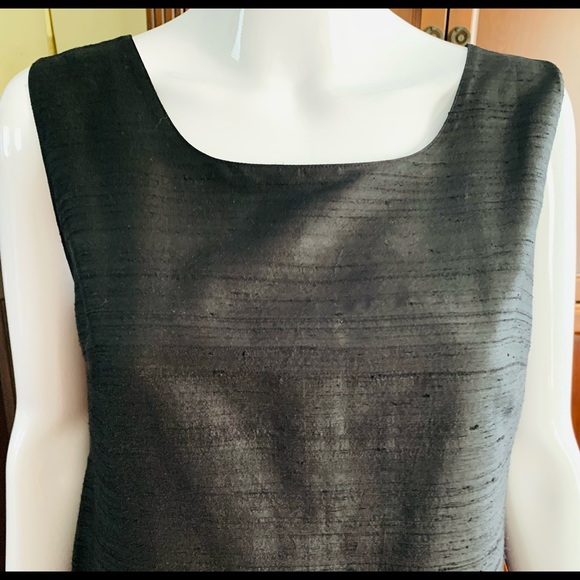 Shiny Black silk Pleated Long Dress With Slits & jacket 2 pc suit EUR 44 US 12 - Picture 14 of 16